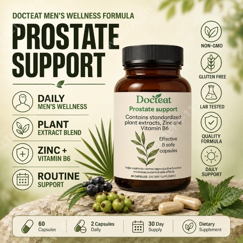 Herbal Supplement - Kapsul Saw Palmetto dengan Akar Nettle,