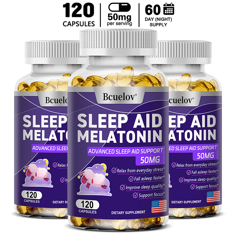Herbal Supplement - Kapsul Melatonin 25mg dengan L-Theanine, Magnesium